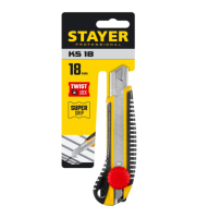 НОЖ STAYER 18ММ ВИНТОВОЙ ФИКСАТОР СЕГМЕНТ.ЛЕЗВИЕ KS